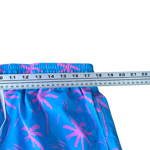 Chubbies Swim Trunk Shorts Men's 2XL XXL Blue Pink Palms The Prince of Prints - Picture 6 of 8